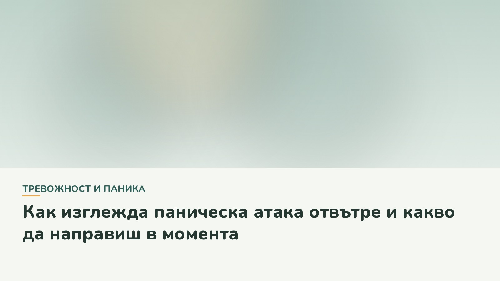Как изглежда паническа атака отвътре и какво да направиш в момента